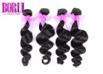 Unprocessed Malaysian Hair With Closure , 12a Malaysian Loose Wave Bundles