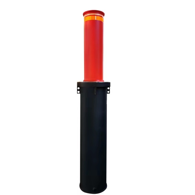 Hydraulic Automatic Retractable Bollards Electric Drive Bollards With Reflective Strip