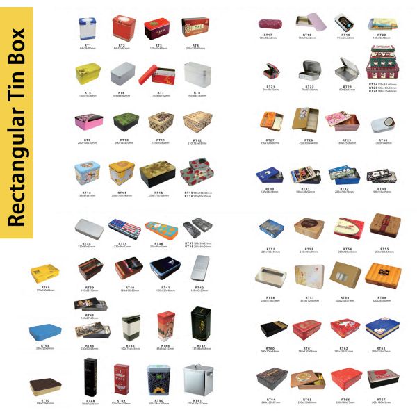 DADI Rectangular Biscuit Tin Box Recyclable Ombre Printed Packaging Tin Containers