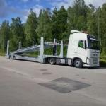 2 Axle Truck Semi Trailer Car Carrier Transport Semi Truck Trailer For Chinese