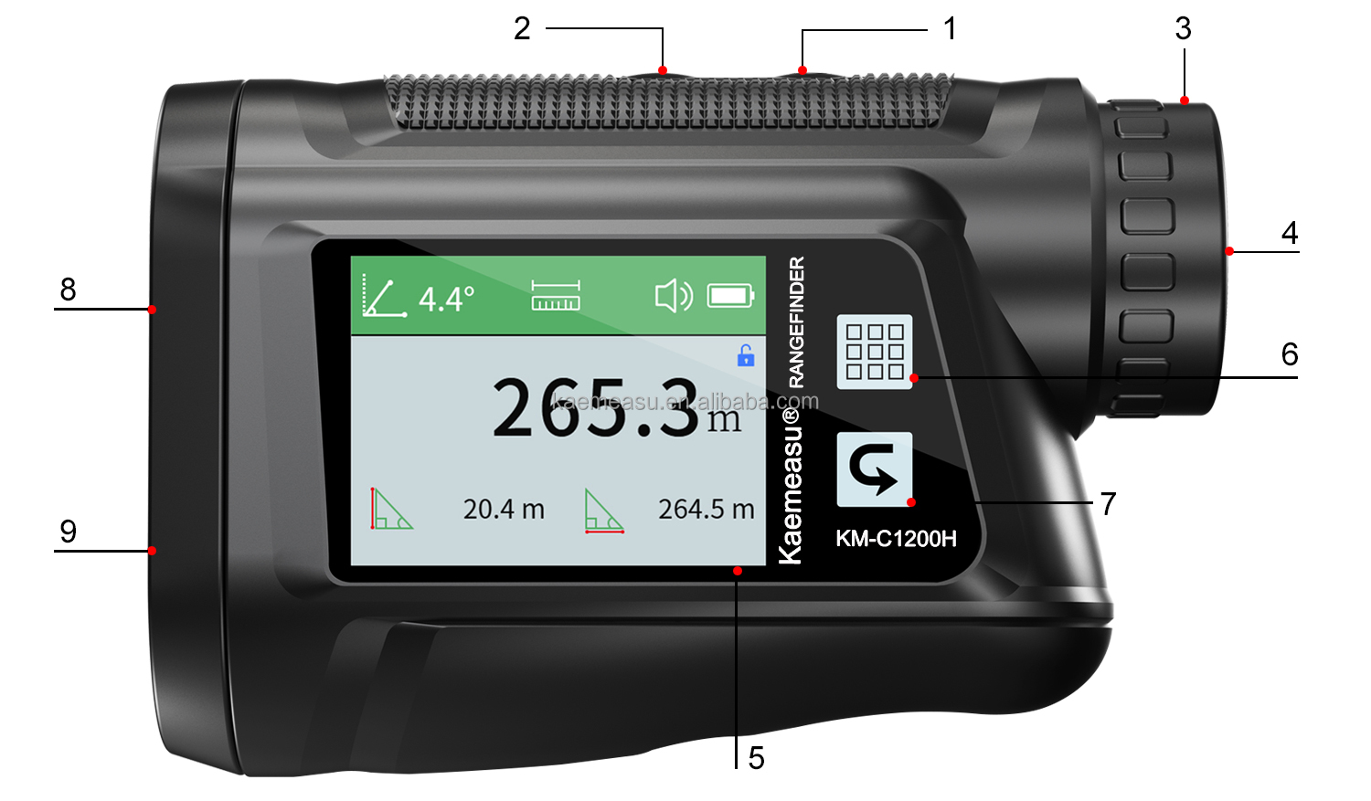 Touch Screen Digital Golf Laser Rangefinder hunting telescope finder laser distance meter