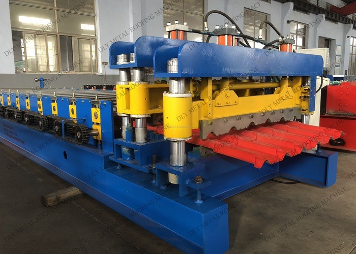 GI 1100mm Roof Roll Forming Machine Plc Automatic