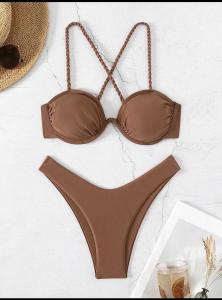 Wholesale Stylish Swimming Suits Bikini With Removable Padding For Beach Black Sexy Bikini Womens Underwear Sets from china suppliers