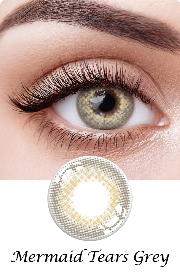 Oem 14.2 Natural Soft Honey Gray Contact Lenses Two Tone