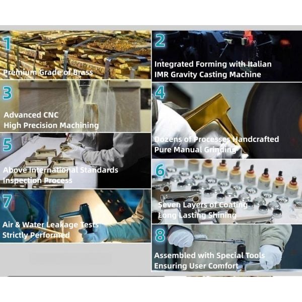 Gravity Casting Automatic Infrared Sensor Faucet Smart Bathroom Faucet Brushed