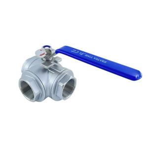 Wholesale Normal Temperature Three-Way Ball Valve with Handle in 304T/304L Stainless Steel from china suppliers