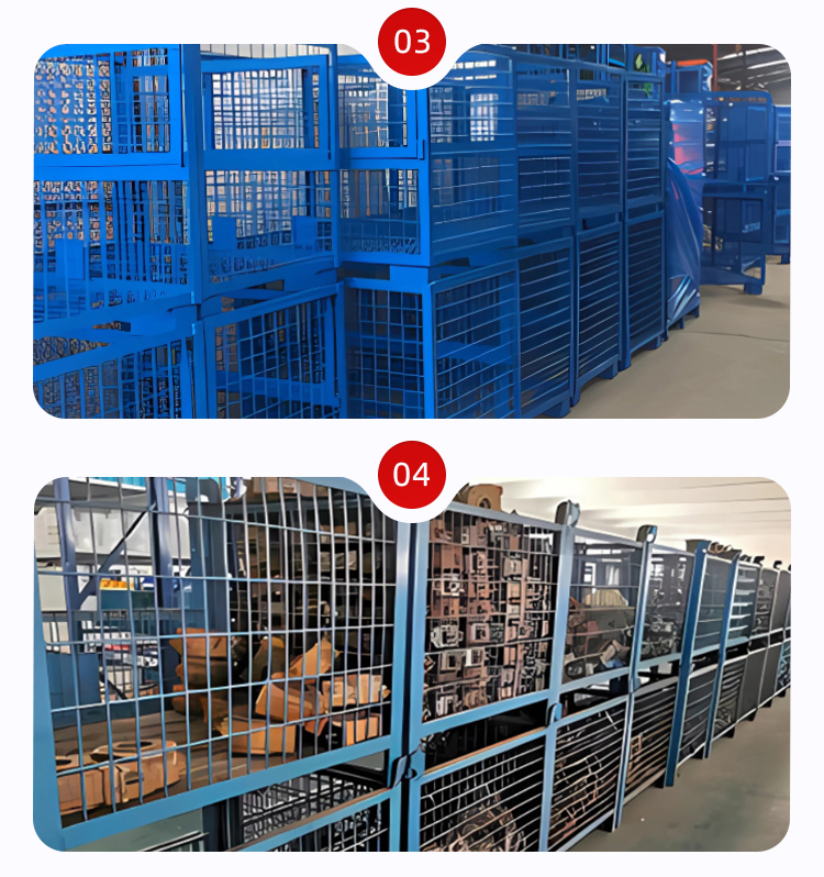 1000L/H Wire Mesh Steel Storage Cage Galvanized Stackable Pallet Cages