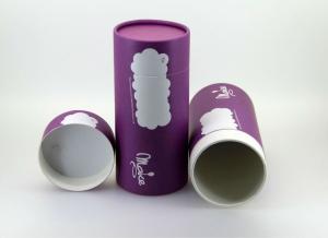 Wholesale Elegant Purple Cylindrical Kraft Paper Cans Packaging for Tea / Food / Cosmetics Packaging from china suppliers