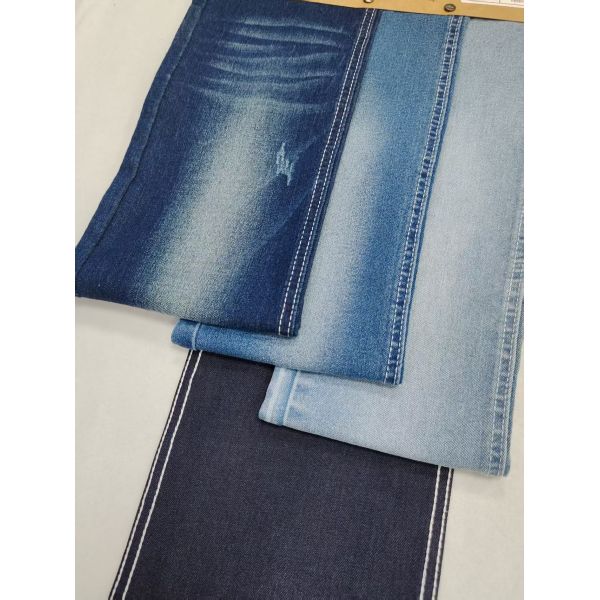 Stretchy Comfort 55%Cotton Denim Fabric 12*21/40+70 Construction For Woman Jeans