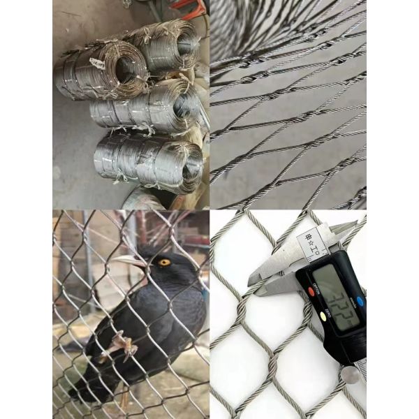 Customized 7X7 and 7X19 Stainless Steel Ferruled Wire Rope Mesh