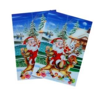 PLASTIC LENTICULAR high quality 3d lenticular christmas cards animation cards
