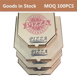 Wholesale Goods in Stock Wholeasale Hexagonal Corrugated Kraft 8-12 Inch Pizza Box, MOQ 100PCS from china suppliers