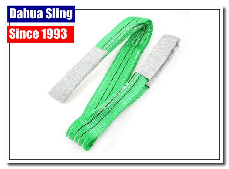 100 % Polyester Flat Woven Webbing Slings , High Strength Lifting Belt Sling