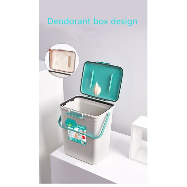 Sealed Garbage Can Rectangular Bathroom Lock Garbage Can Deodorant Moisture-proof Baby Diaper Storage Bucket with Handle
