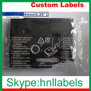 Wholesale Black on Blue Label Tape Compatible for Brother TZ-521 TZe-521 0.35&quot; for P-Touch 8m from china suppliers