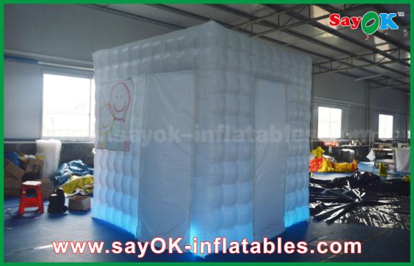 Advertising Booth Displays Two Door Inflatable White Photo Booth Case With