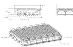 TE 2143307-3 QSFP Cage 1x6 with Heat Sink Connector Press-Fit Through Hole