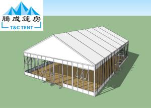 Wholesale 1000 People Aluminum Frame Waterproof Canopy Tent , White Wedding Tent With Transparent Decoration from china suppliers