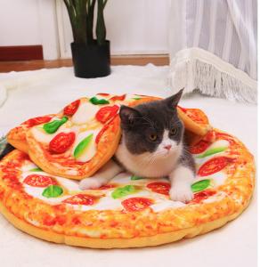Wholesale Pizza Cat Bed Set Warm Dog Pad Winter Cat Blanket from china suppliers