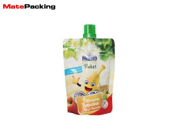 Quality Self Stand Up Spout Pouch Plastic Food Grade Custom Printing for Juice 250ml for sale