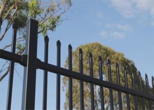 Wholesale Black Spear Top Industrial Garrison Security Fencing Panels / Perth Garrison Security Fencing Panels from china suppliers