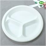 Eco-Friendly Natural Plant 10 Inch 3-Compartments -Disposable Bioplastic 10 Inch