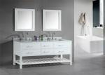 Shaker Style Double Sink Bathroom Vanities And Cabinets Waterproof Board