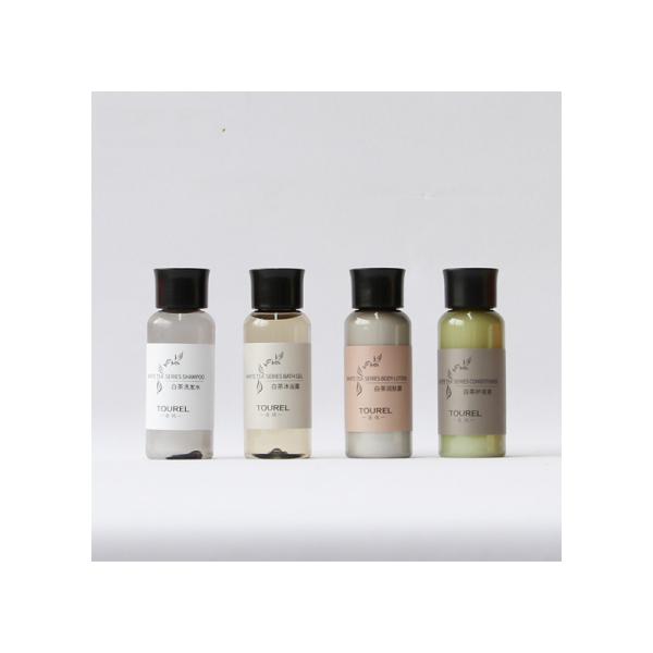 Green Tea Bottles Hotel Toiletries set , Whitening Shampoo Bath Gel Conditioner