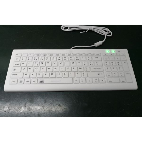 German washable lab industrial keyboard with 105 keys supporting hospital cleasers