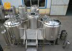 3 Vessels Micro Brewing Systems Abrasion Resistant 500L / 1000L Tanks
