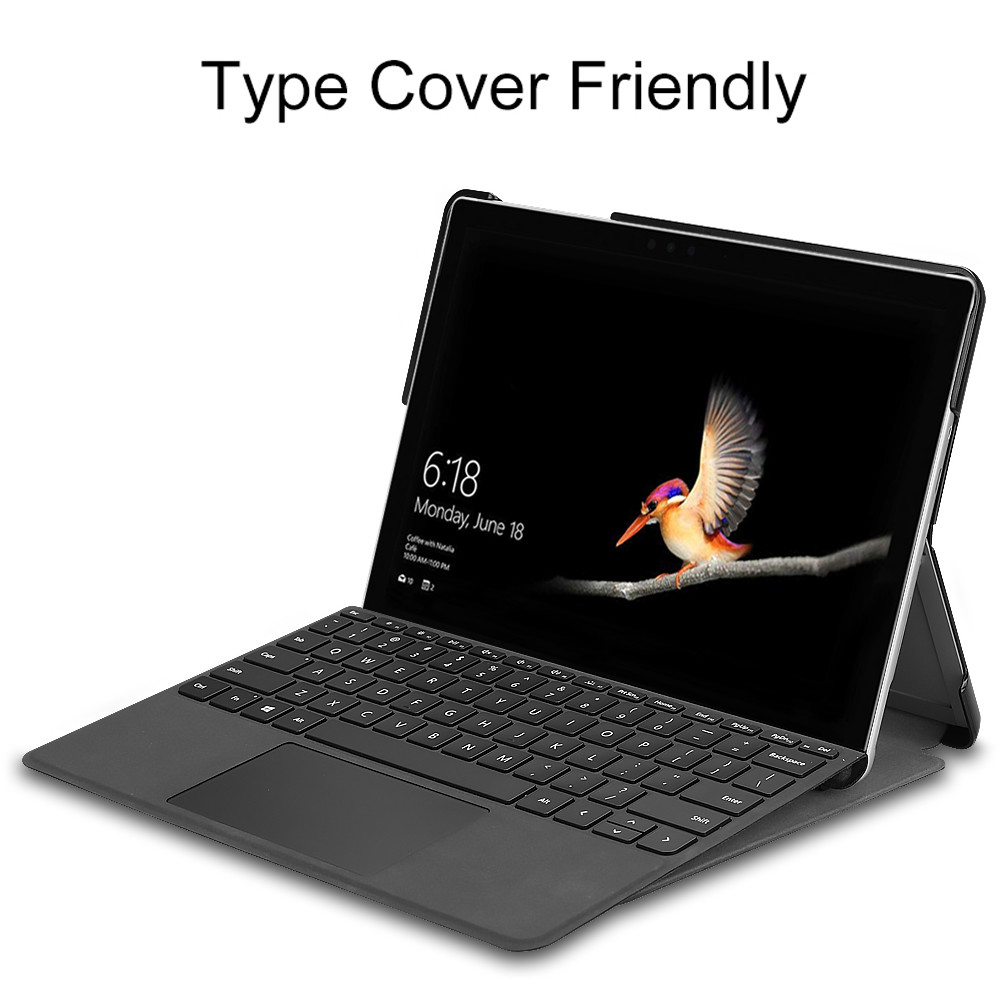 Surface Go Case, Slim Light Smart Cover Stand Hard Shell for Microsoft Surface Go 2018 with Surface Pen Holder
