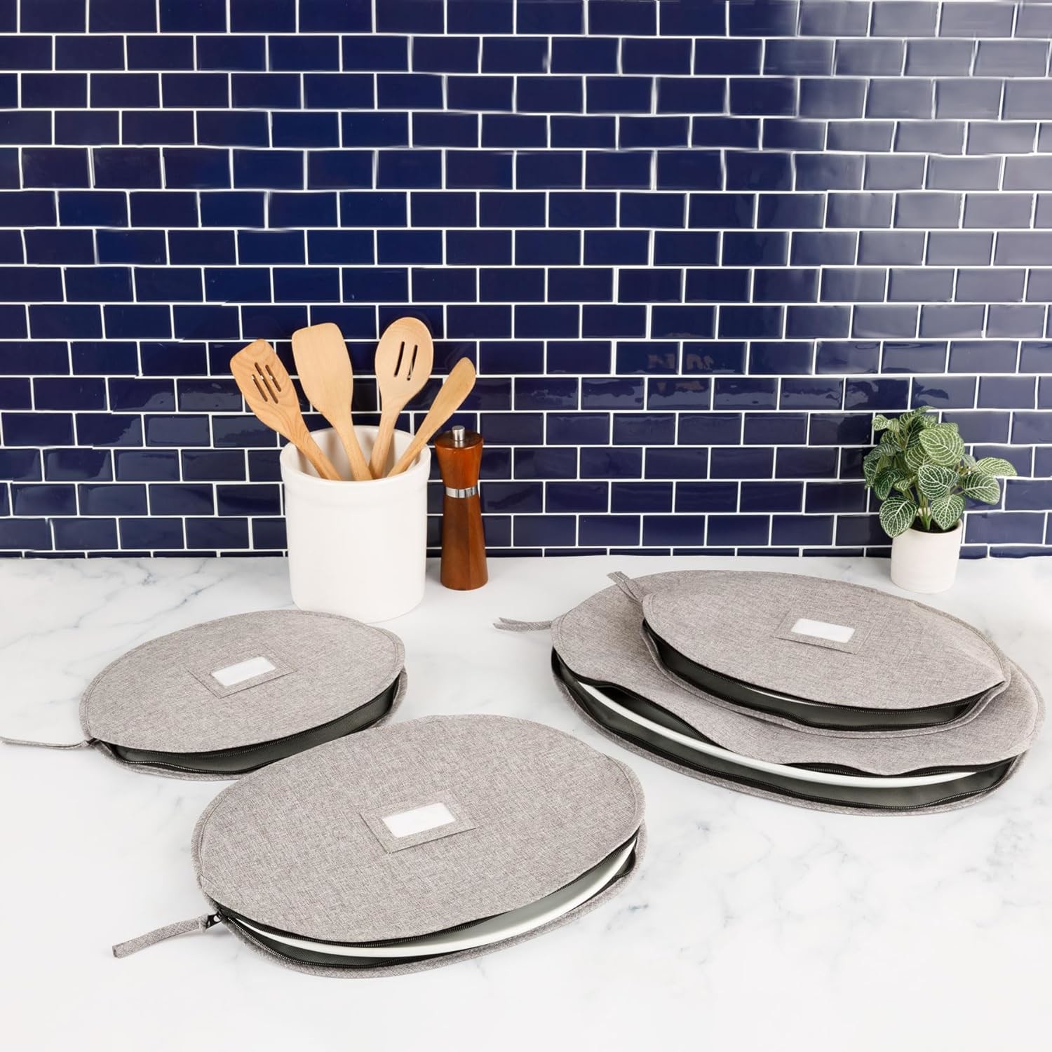 CHINA STORAGE - SET OF 6 CASES FOR FINE CHINA ACCESSORIES STORAGE - HOLDS GRAVY BOATS, BOWLS, SMALL AND BIG PLATTERS