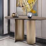 Elegant Entryway Console Tables - Marble Top & Stainless Steel Base