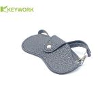 Minimalist Female Calf Skin Soft Sunglasses Case Snap Fastening Closure