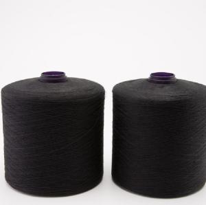 Wholesale Black Spun Dyed Polyester Yarn High Strength Abrasion Resistance For Jeans from china suppliers