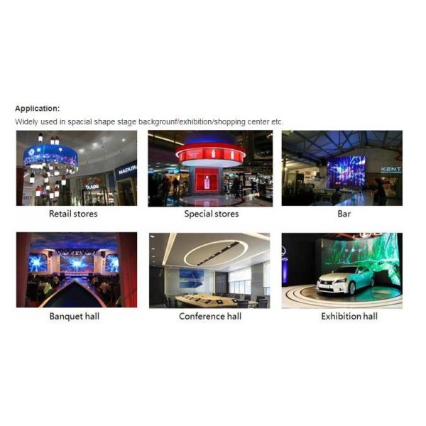 Anti Static Electricity Flexible LED Display Soft Rubber Modules Easy Front Maintenance Screen