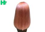 Front Lace Natural Human Hair Wigs , Short Glueless Malaysian Bob Wig