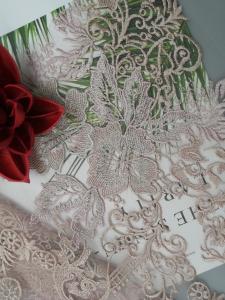 Wholesale 70 yards Lace Table Cloth Pink Embroidered Lace Fabric from china suppliers