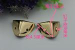 Guangzhou manufacturer decorative light gold 45*22 mm metal bag corner for