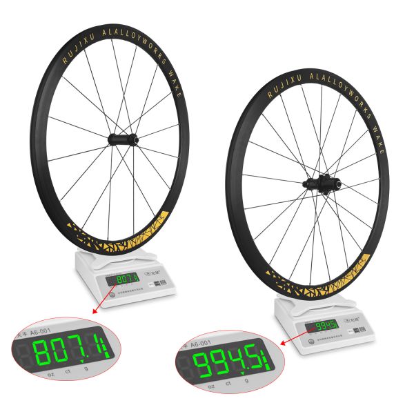 700C 120Rings V Brake Disc Road Bike Wheelset Aluminum Alloy 40mm Height Rhombic Gold Spokes Clincher Rim Gold Mark