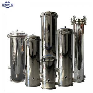 Wholesale Sanitary filter/strainer stainless steel micro multi core round cartridge filter housing from china suppliers