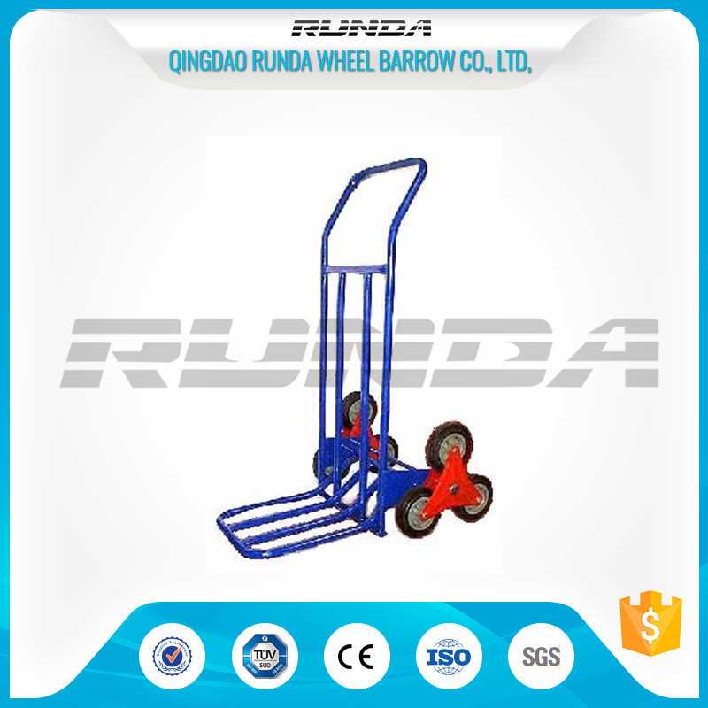 Six Wheels Hand Truck Dolly HT1312 , Metal Stair Climbing Hand Truck 75kg Load