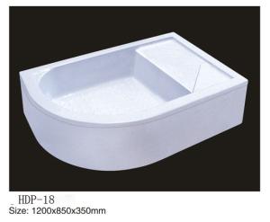 Wholesale Acrylic shower tray, shower basin,acrylic shower base HDP-18 1200X850X350 from china suppliers