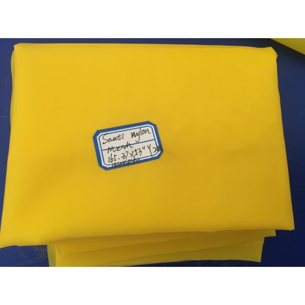 Yellow 100% Nylon Screen Mesh , 20N - 40N Nylon Filter Cloth Mesh 150T 165T