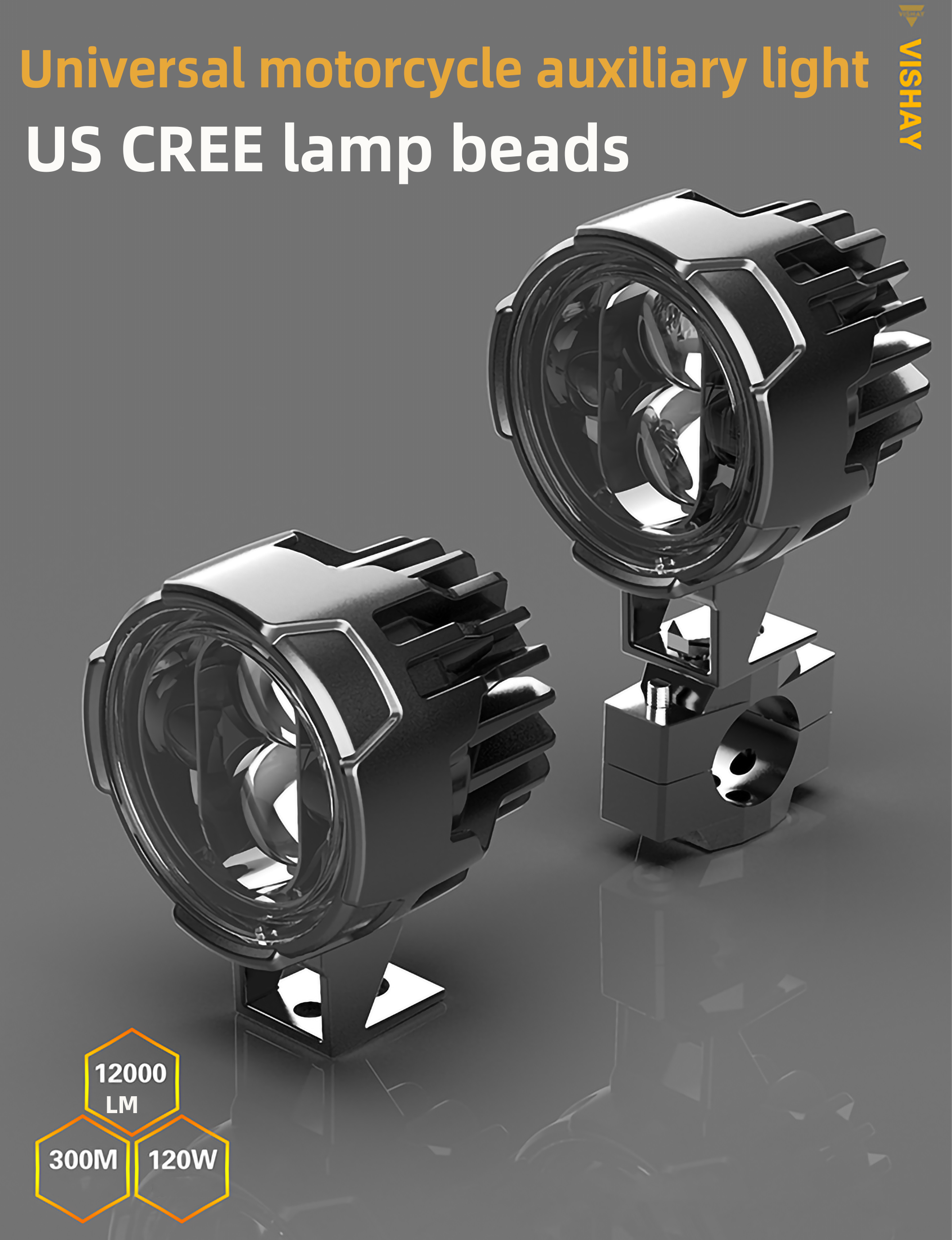 Upgrade Your Ride with Universal Motorcycle Headlight Featuring US C R E E Lamp Bead
