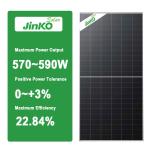 Jinko 550w 560w 570w 575w 580w 585w 605w 610w Single Double Glass Bificail Solar