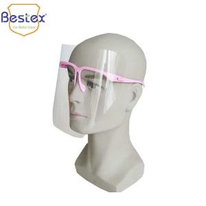 Wholesale Odorless PVC ISO13485 Anti Fog Face Shields With Glasses Frame from china suppliers