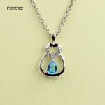 Round Diamond Prong Set 18K Gold Necklace 1.00 Carat Gemstone