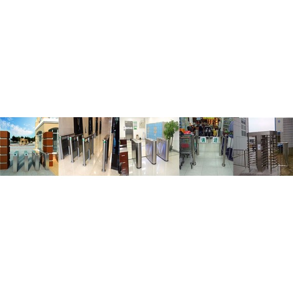 Security Turnstile Gate with 0.2s Barrier Open/Close Time RS-232 Communication Interface and 1-Way Operation Direction