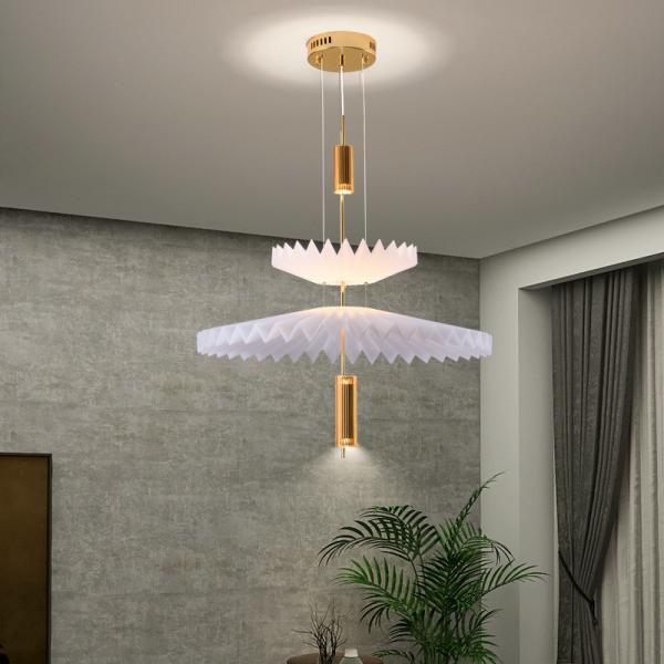 Nordic Modern Aluminum Acrylic White Black Pendant Led Lighting For Restaurant